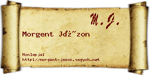 Morgent Jázon névjegykártya